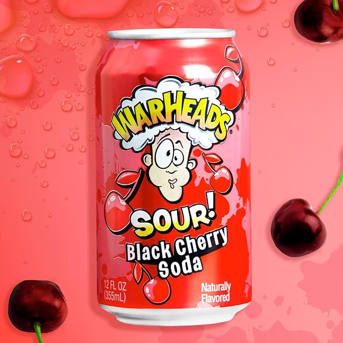 WARHEADS SODA - Classic Warheads Flavors Sour Soda (12 oz x 1)
