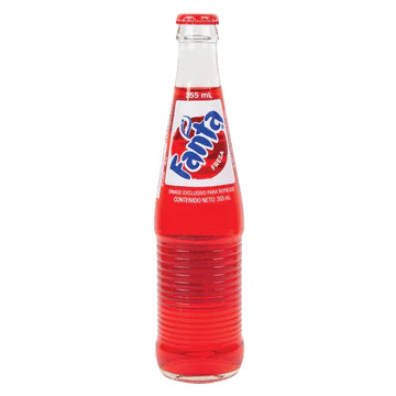 Mexican Fanta Strawberry Glass Bottle 355ml - CandyTek